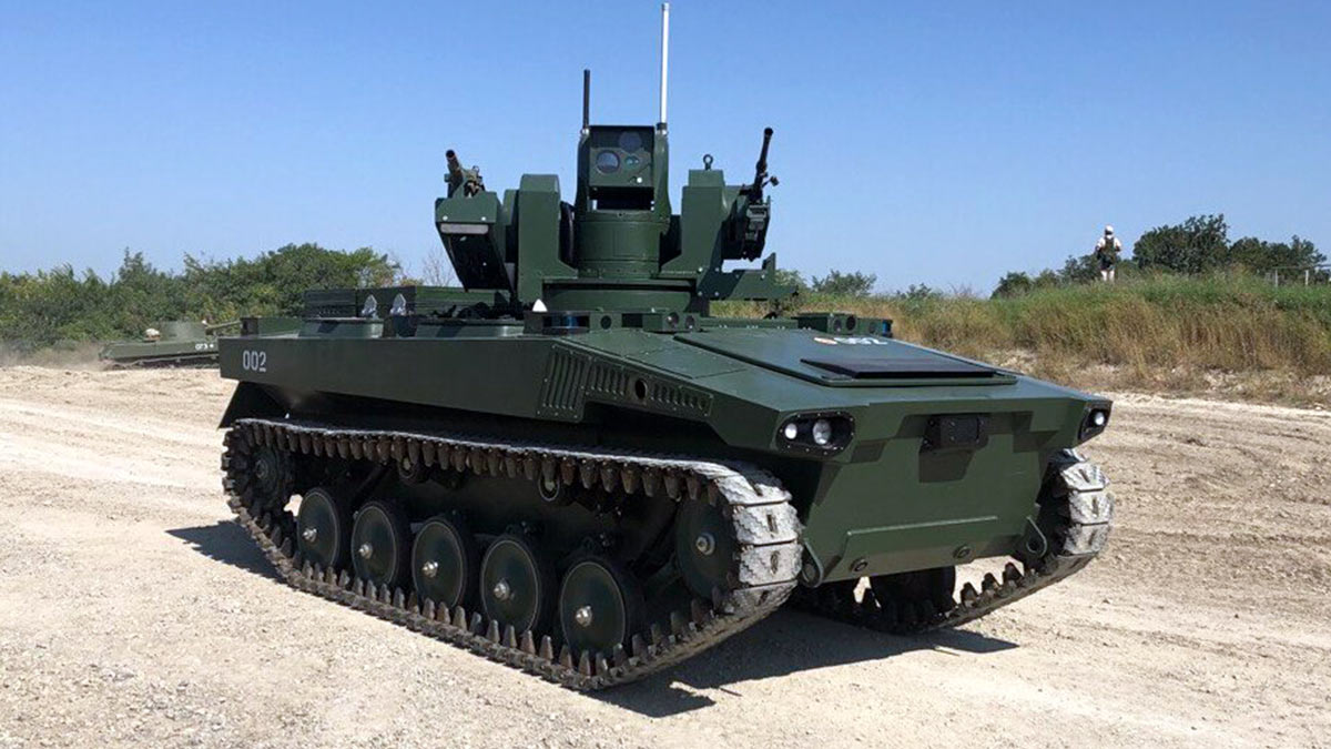 "Маркер" с боевым модулем на гусеничной платформе